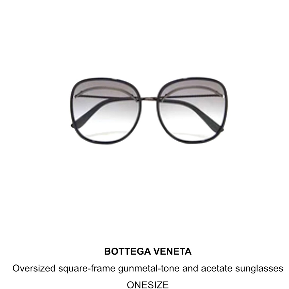 Bottega Veneta Sunglasses. Gunmetal, Like New with Box